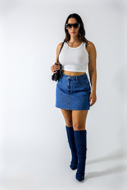 VANESSA MINI DENIM SKIRT